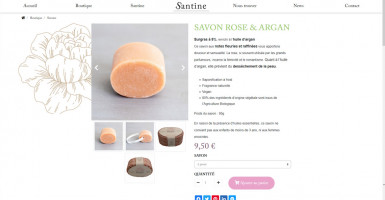 fiche article boutique-santine.com par monsieur agency